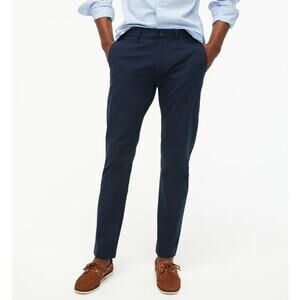J.Crew Flex Slim-Fit Tech Chino Pants 33x30 Navy Moisture Wicking Sun Protection